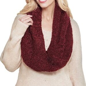 4/$20 New! Infinity scarf Maroon thick teddy red burgundy wine